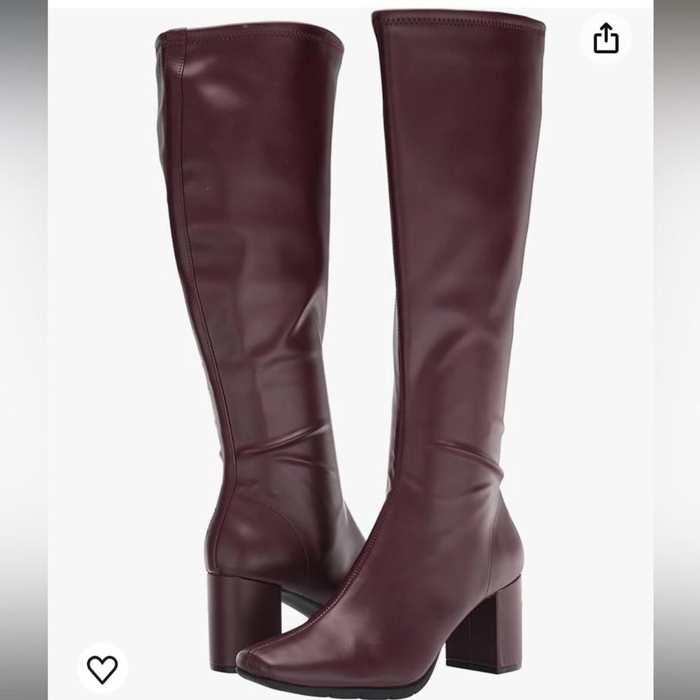 Aerosoles Micah Women's High Heel Riding Boots Wine, Size: 7.5